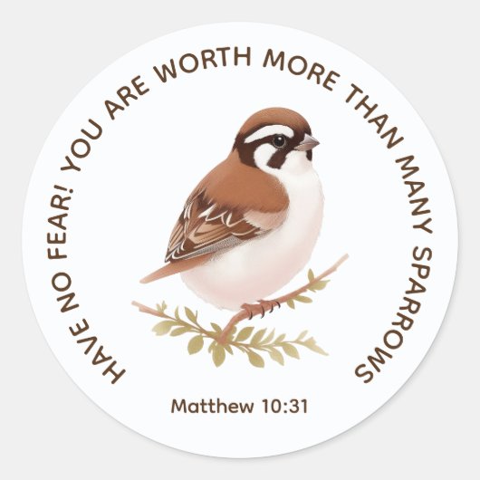 JW Sticker met de Schrift, Matteüs 10:31 (Voorkant)