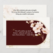 JW Sympathy Card -Cherry Blossom Isa 25:8 Bedankkaart (Voorkant / Achterkant)