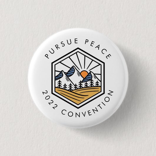 JW-verdrag 2022 - Berg Ronde Button 3,2 Cm (Voorkant)