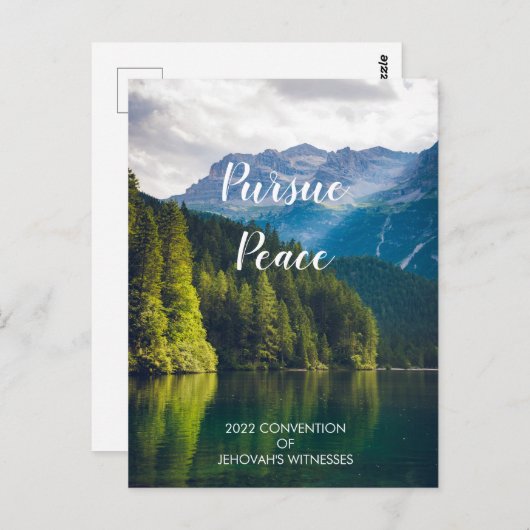 JW-verdrag 2022 - Meer van bergen Briefkaart (Voorkant / Achterkant)