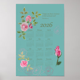 JW year text calendar customizable Poster