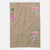 JW year text customize with calendar Theedoek (Verticaal)