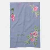 JW year text customize with calendar Theedoek (Verticaal)