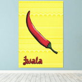 Jwala Chili Pepper Canvas Kunst (Insitu (Houten vloer))