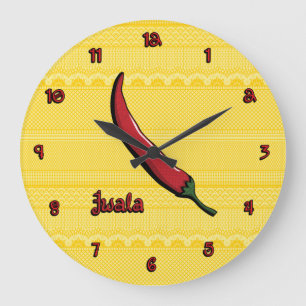Jwala Chili Pepper Clock Grote Klok