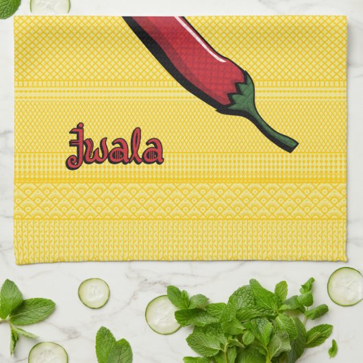 Jwala Chili Pepper Kitchen Towel Theedoek (Gevouwen)
