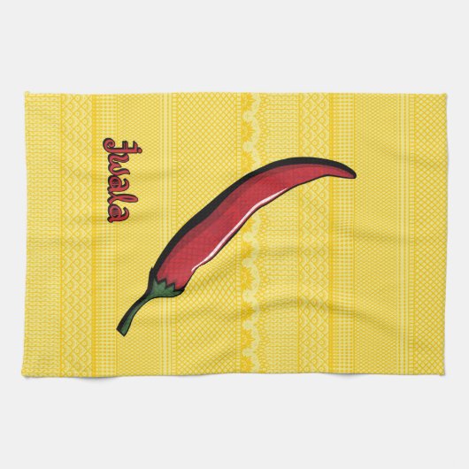 Jwala Chili Pepper Kitchen Towel Theedoek (Horizontaal)