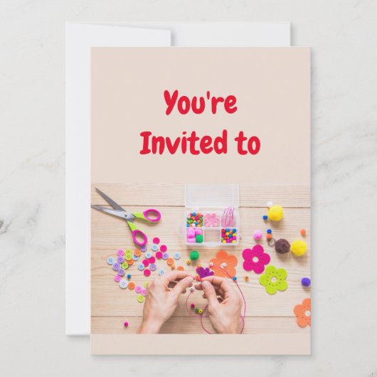 Jwelry Craft Birthday - uitnodiging (Voorkant)