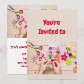 Jwelry Craft Birthday - uitnodiging (Voorkant / Achterkant)