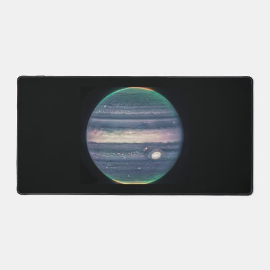 JWST-Afbeelding van Planet Jupiter in Infrarood Bureaumat (Voorkant)
