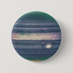 JWST-Afbeelding van Planet Jupiter in Infrarood Ronde Button 5,7 Cm