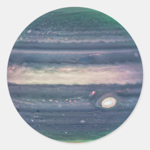 JWST-Afbeelding van Planet Jupiter in Infrarood Ronde Sticker