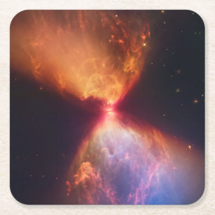 JWST Hourglass Protostar-formatie Vierkante Kartonnen Onderzetter