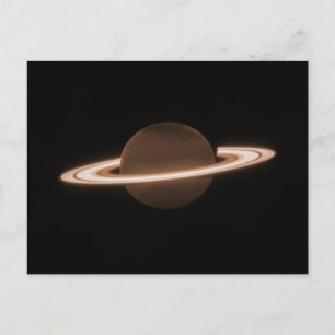 JWST James Webb Ruimtetelescoop Saturn Infrared Briefkaart