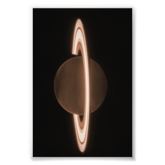 JWST James Webb Ruimtetelescoop Saturn Infrared Foto Afdruk (Voorkant)