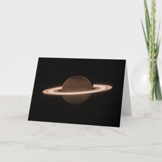 JWST James Webb Ruimtetelescoop Saturn Infrared Kaart (Voorkant)