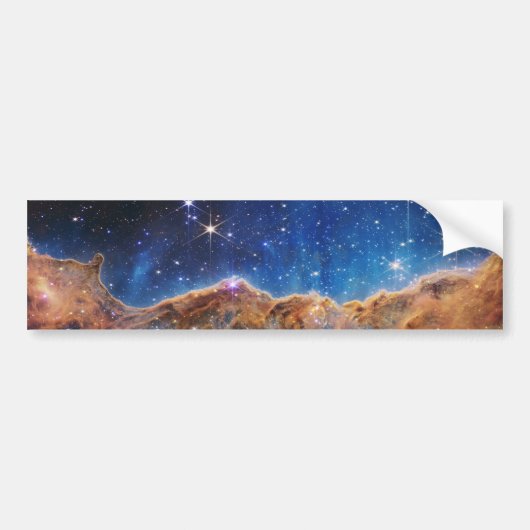 JWST James Webb Space Telescope Cosmic Cliffs Bumpersticker (Voorkant)