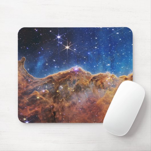 JWST James Webb Space Telescope Cosmic Cliffs Muismat (Met muis)