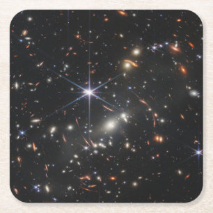 JWST James Webb Space Telescope First Afbeeldingen Vierkante Kartonnen Onderzetter