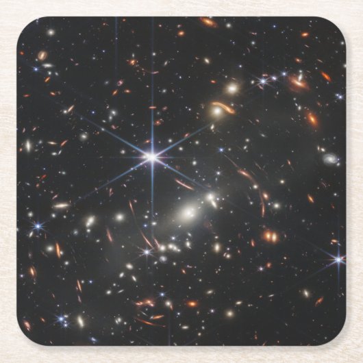 JWST James Webb Space Telescope First Afbeeldingen Vierkante Kartonnen Onderzetter (Voorkant)