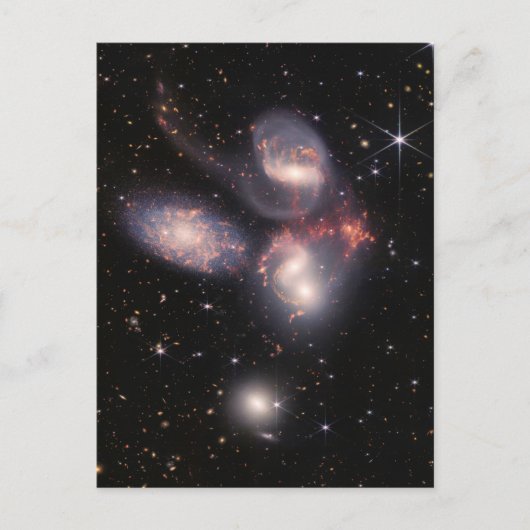 JWST James Webb Space Telescope Stephan's Quintet Briefkaart (Voorkant)