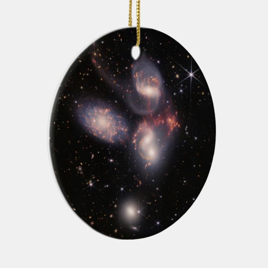 JWST James Webb Space Telescope Stephan's Quintet Keramisch Ornament (Rechts)