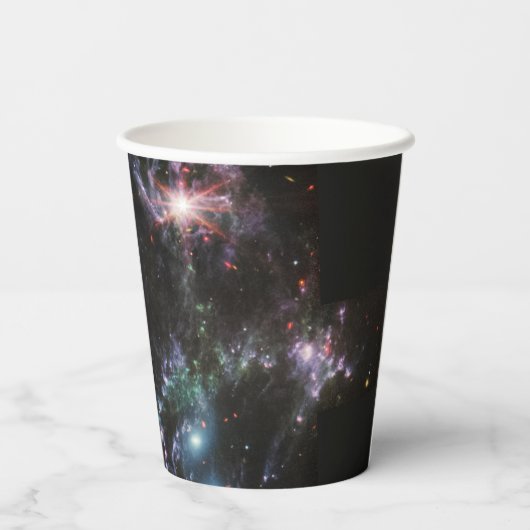 JWST James Webb Space Telescope Stephan's Quintet Papieren Bekers (Achterkant)