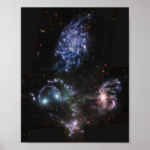 JWST James Webb Space Telescope Stephan's Quintet Poster