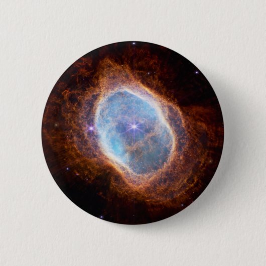 JWST James Webb Telescope Southern Ring Nebula Ronde Button 5,7 Cm (Voorkant)