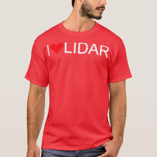 Jx27aime LIDAR texte blanc classique T-shirt