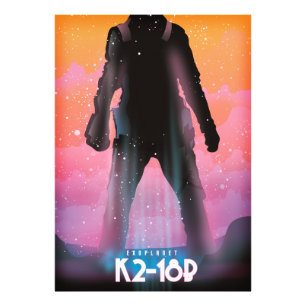 K2-18b exoplaneet ruimte kunst foto afdruk