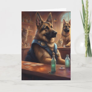 K9 agenten maken de beste klanten verjaardag kaart