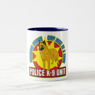 K9 Belgisch Malinois Bite Tweekleurige Koffiemok