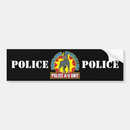 K9 Doberman Bite Bumpersticker (Voorkant)