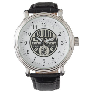 K9 eenheid in honden die we vertrouwen (zwart) horloge