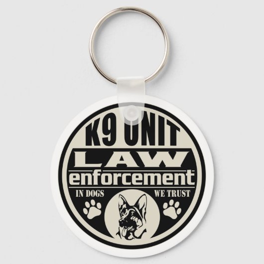 K9 Eenheid in honden We vertrouwen Sleutelhanger (Voorkant)