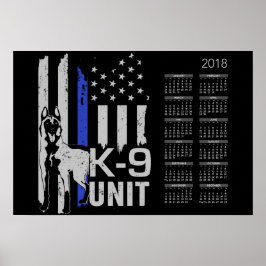 K9 Eenheid - Malinois Agenda 2018 Poster