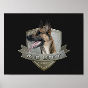 K9 Eenheid - Malinois - Belgisch herder Poster