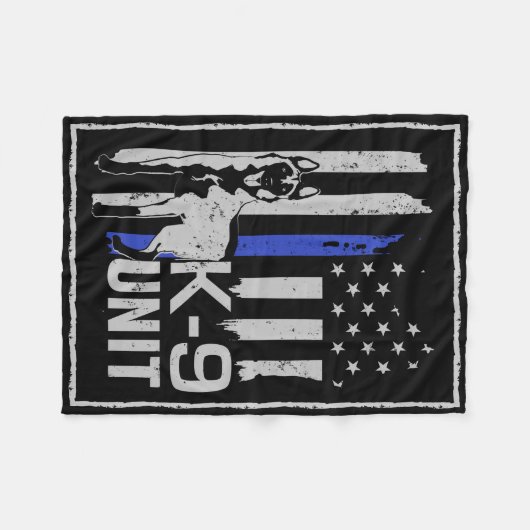 K9 Eenheid Malinois - Belgische herder - Mechelaar Fleece Deken (Voorkant (Horizontaal))