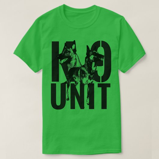 K9 Eenheid Politiedienst Malinois (11) T-shirt (Design voorkant)