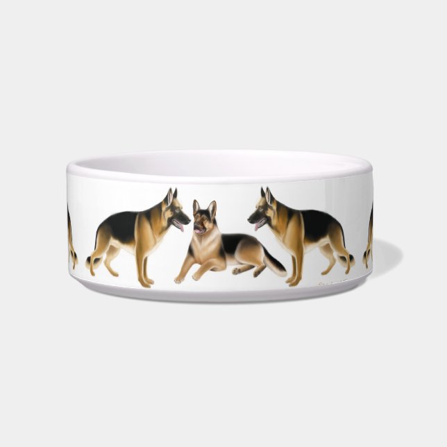 K9 German Shepherd Dogs Pet Bowls Voerbakje (Voorkant)