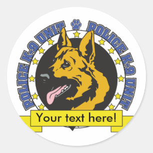 K9 German Shepherd Ronde Sticker