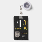 K9 Handler Badge (Voorzijde met uittrekbare clip)