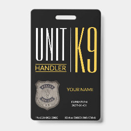 K9 Handler Badge
