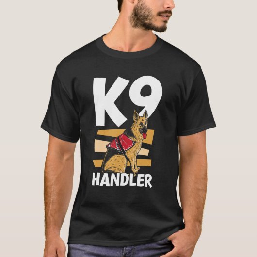 K9 Handler Dog Trainer Handling T-shirt (Voorkant)