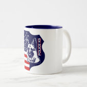 K9 Mug de café de la police américaine (Devant droit)