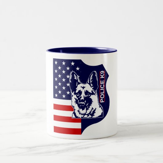 K9 Mug de café de la police américaine (Centre)