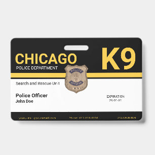 K9 officier badge