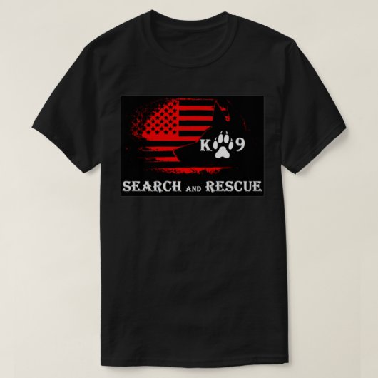 K9 Onderzoek en Redding 2 T-shirt (Design voorkant)