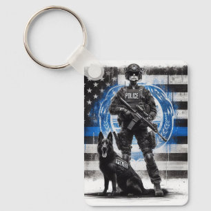 K9 Politie-eenheid Sleutelhanger